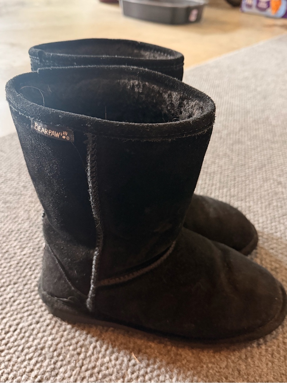 BearPaw Women’s Black Suede Boots